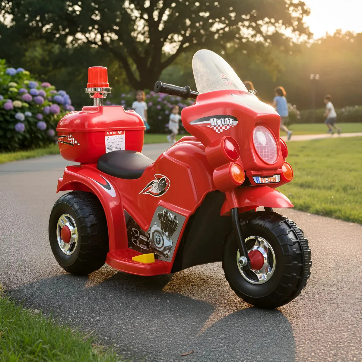 Moto Elétrica Brinq Kids Giroflex Infantil 6v Vermelha Com Baú E Pedal  Vermelho 127/220v