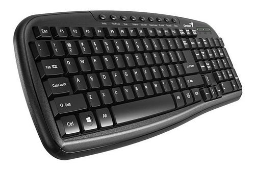Teclado Genius Kb M225 Usb Multimedia Color del teclado Negro