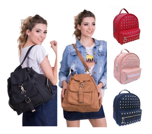 Venta Mayorista Combo De Cartera Y Mochila X 6 Unidades