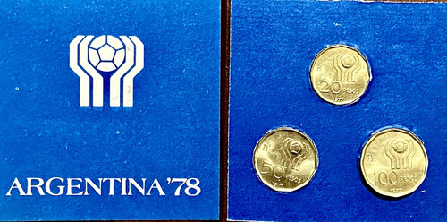 Blister 3 Monedas Conmemorativas Mundial 78 Argentina Nuevas
