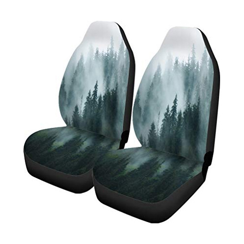 Fundas De Asiento Coche Estampado De Paisaje De Bosque ...