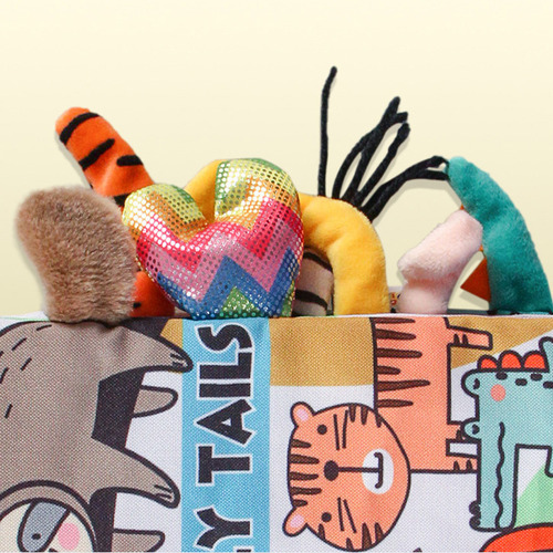 Juego De Libros De Tela Con Forma De Jirafa Y Mapache Para