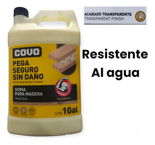 Pega Cola Blanco Carpinteria 1 Galón Extra Fuerte Covo 