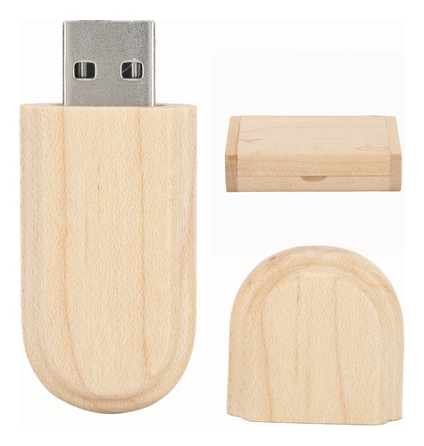 Unidad Flash Usb Portátil De Madera Mini U Disk Piezas De Or