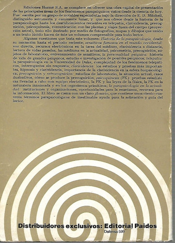 El Mundo De La Parapsicologia - Edgar D. Mitchell (Usado)