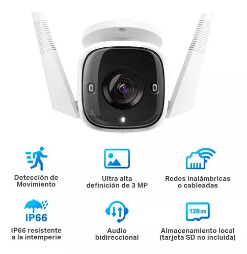 TP-Link TAPO Camara Vigilancia WiFi Exterior, 3MP Alta Resolución