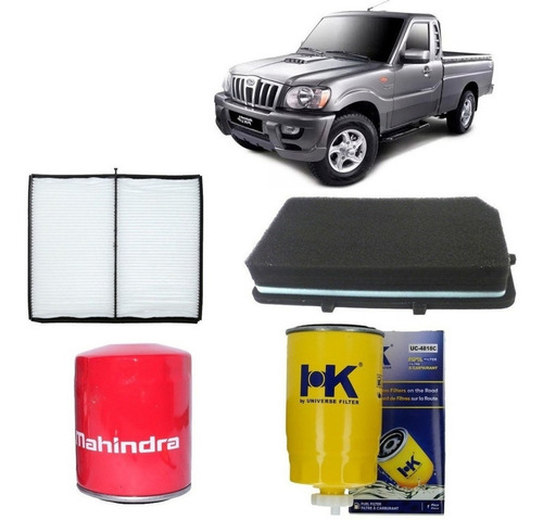 Kit Filtro Air Aceit Poln Combu Mahindra Pick Up 2.2 11-18