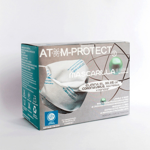Atom-protect Tapaboca Conicet Niños 10-12 Años Caja X 40