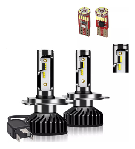 Luces Turboled 12.000 Lm,canbus H4 + T10 Canbus Chip Csp