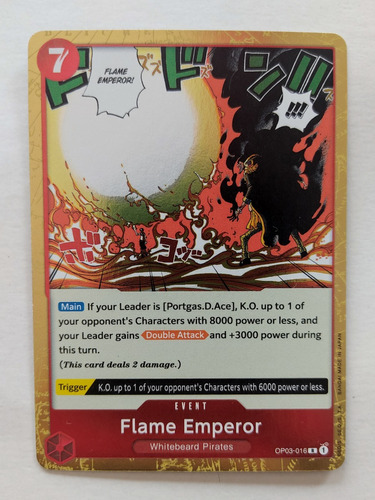 One Piece Tcg Flame Emperor Op03-016 R Foil