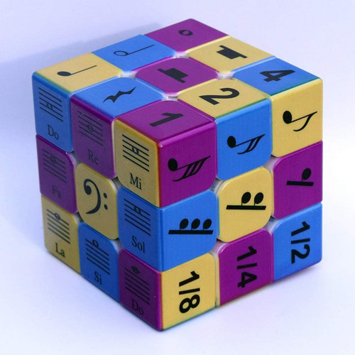 Speed Cube 3x3x3 Diseño De Notas Musicales Rompecabezas De