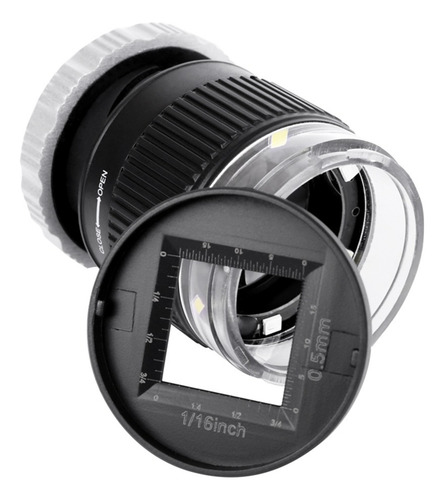 Led Escala Lupa 30x Ajustable Ampliación Lupa Metal