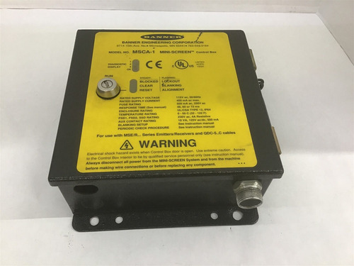 Banner Msca-1 Mini Screen Control Box 115 V 50-60 Hz Dda