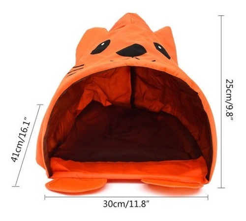 Imagen 2 de 5 de Gato Del Animal Doméstico Casa Gatito Cama Ratón Plegable Na