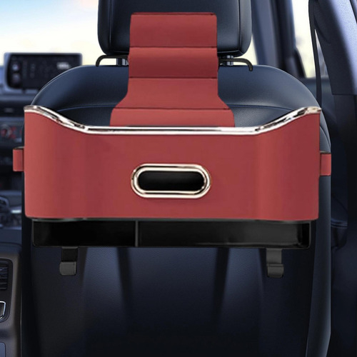 Caja De Almacenamiento Para Asiento Trasero Organizador Rojo