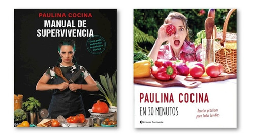 * 2 Libros Paulina Cocina * 30 Minutos Manual Supervivencia