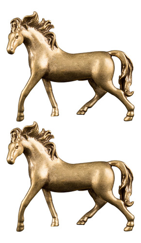 Decoración De Figuras De Animales, Cobre, Caballo Y Latón, 2