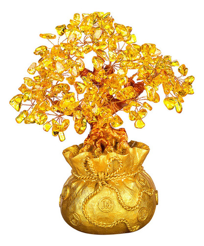 Para Árbol De La Suerte Chino Citrino Cristal Dinero Árbol