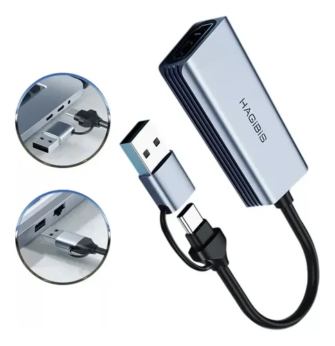 Placa Captura Vídeo Hdmi 4k Entrada 1080p/30hz Live Streaming Hagibis
