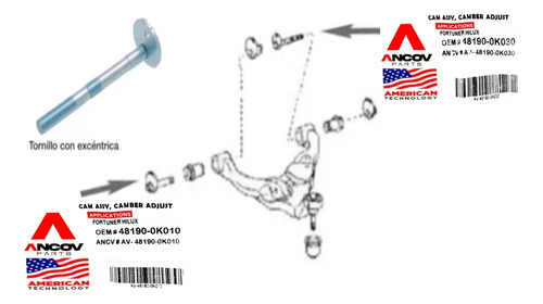 Tornillo Excéntrico Meseta Trasera Machito Nuevo 4runner 4.0