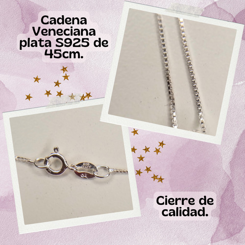 Collar Mujer Plata 925 Cadena + Dije Colibri Con Circones 2 Plateado