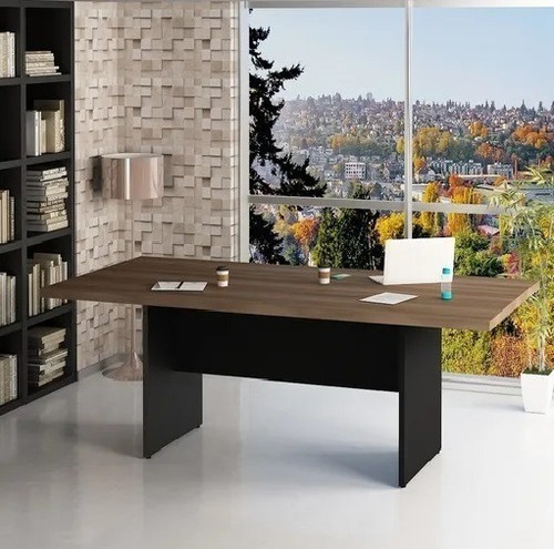 Imagem 2 de 6 de Mesa Para Reunião Tampo 40mm - L1.60x P90 Cm Pronta Entrega