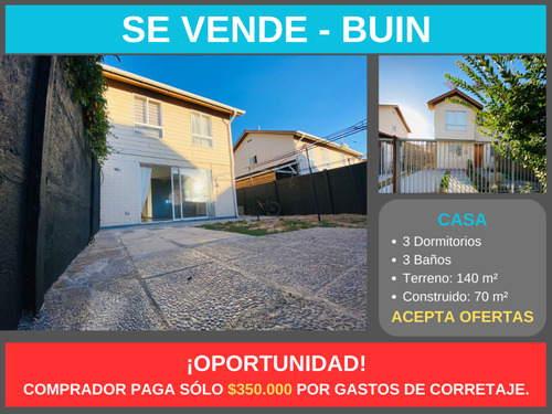 Se Vende Casa 3d 3b 3e, Empresario Enrique Lanz, Buin