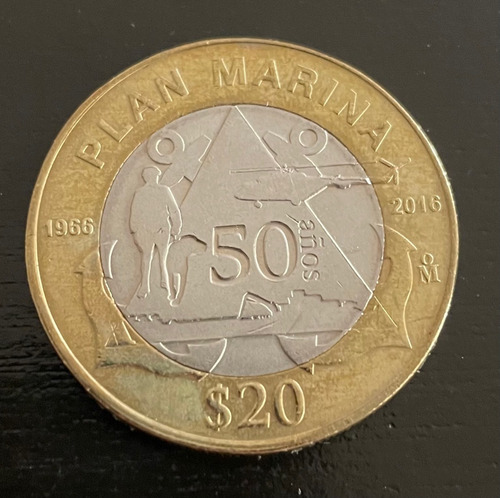 Moneda Conmemorativa Plan Marina 50 Años 1968-2018