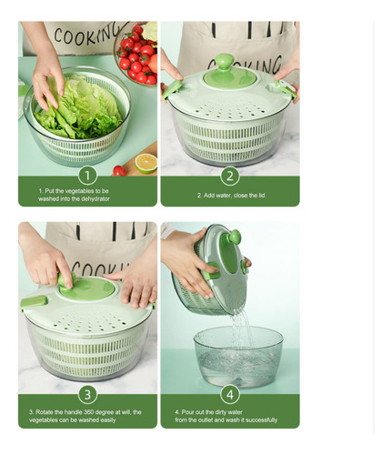 Cuenco Escurridor De Ensalada Multifunción Para Secar Verdur