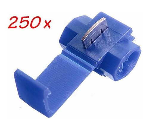 250pçs Conector Derivação Emenda Cabos Fios Azul 1,5 A 2,5mm