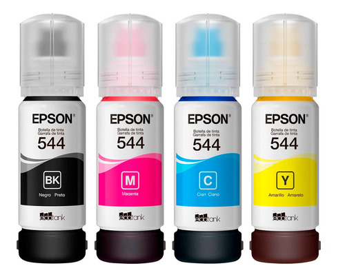 Pack De Tintas Epson 544 Para L3110 L3150 L5190