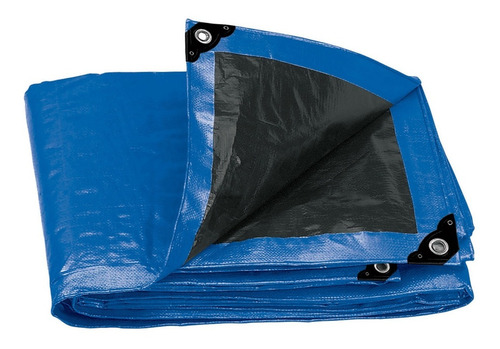 Lona Reforzada, 5 X 6 M, Azul, Truper, 15374