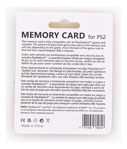 Memory Card 16mb Para Play Station 2 Ps2 - Seisa Store