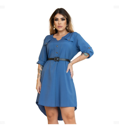 Kit Com 3 Vestido Chemise Feminino Camisão Moda Gringa