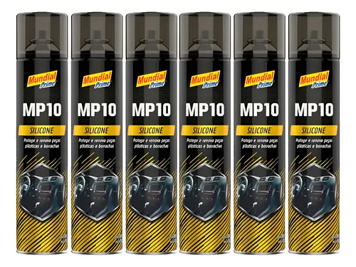 Kit 6x Silicone Spray Mp10 300ml Mundial Prime Protege Plast