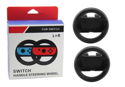Imagen 2 de 5 de Set 2 Volantes De Carrera Para Joy-con De Switch Negro