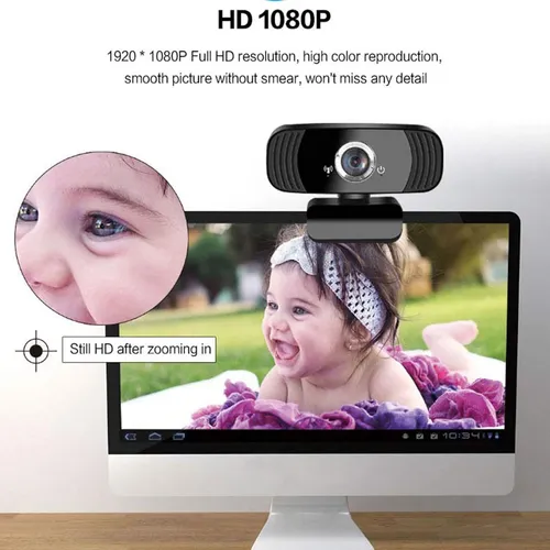 Cámara Web 1080p Usb Full Hd Real, Pc Con Micrófono Web Cam