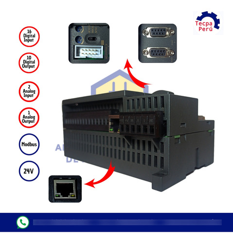 Plc Amx-200 Cpu224 X Compatible Con Siemens S7-200, Eca1012