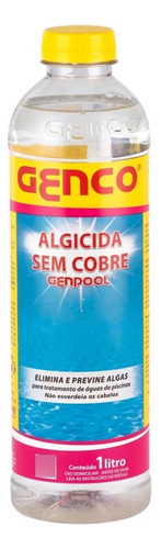 Algicida Líquido 1 L Genpool 2 Em 1: Algicida E Algistático