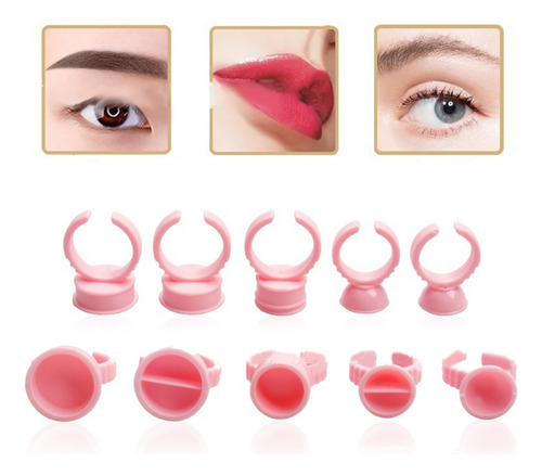 Anillo Para Pegamento Pestañas Soporte Ajustable Set F
