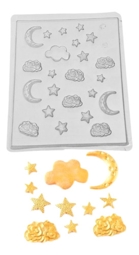 Molde Para Chocolate/ Nubes,lunas Y Estrellas