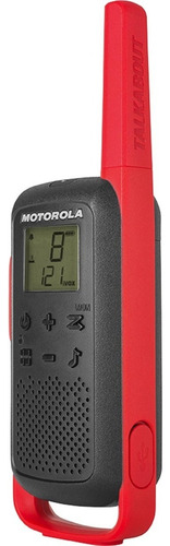 Rádio Talkabout Motorola T210br 32km E Fone De Ouvido Bandas De Freqüência Frs Cor Vermelho