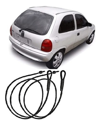 02 Cordão Alça Tampão Bagagito Porta Mala Gm Corsa 1994/2003