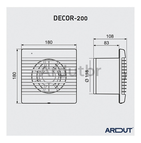 Exaustor Para Banheiro Decor 200c S&p 127v 220v 120mm Voltagem 127v