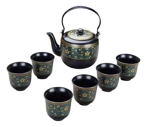 Juego De Té   De Porcelana Japon, Hecha A Mano Con 6 Ta Jdt