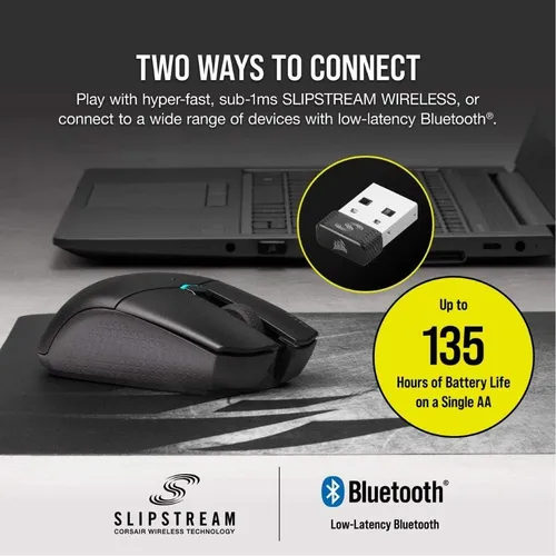 Corsair Katar Pro Inalámbrico, Mando De Juego Ligero Fps/...