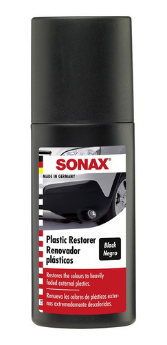 Renovador De Plásticos Negro 100ml Sonax