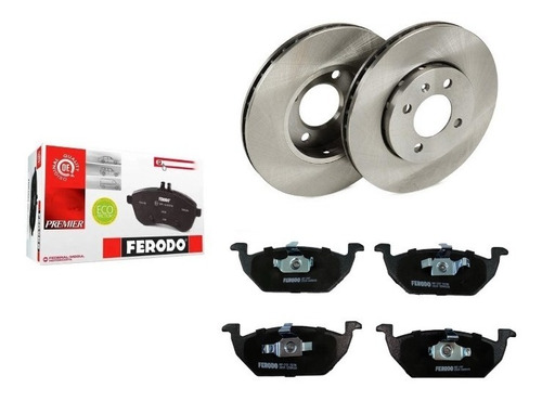 Discos + Pastillas Freno Ceramicas Vw Voyage Gol Trend 16-