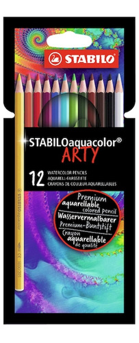 Lapices Stabilo Aquacolor Arty Carton Largos X12u. Col.surt.