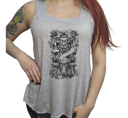 Musculosa Dama Arte Rey Corona Dibujo Angeles